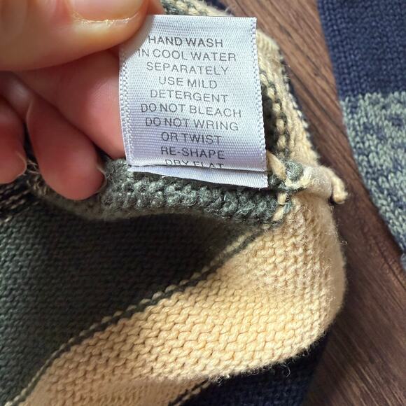 Christopher & Banks Vintage 2004 Hand Embroidered Stripe Cardigan Sweater M - Picture 12 of 12